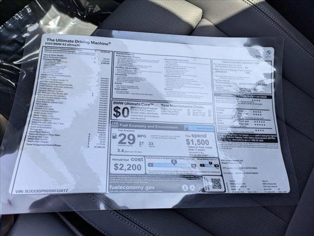 new 2025 BMW X3 car, priced at $57,980