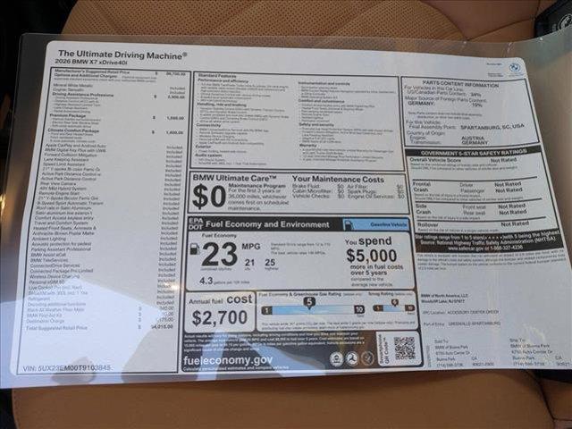 new 2026 BMW X7 car, priced at $94,015