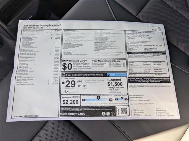 new 2025 BMW X3 car, priced at $58,110