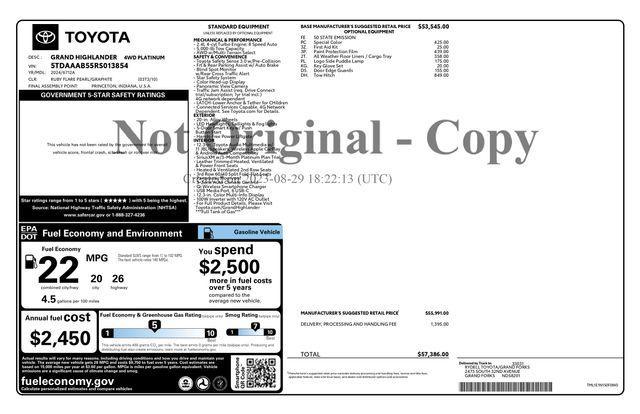 used 2024 Toyota Grand Highlander car, priced at $48,593