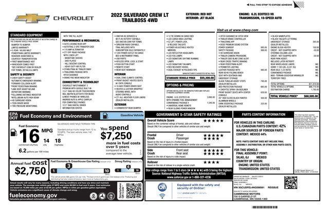 used 2022 Chevrolet Silverado 1500 car, priced at $47,599
