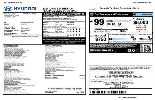 used 2024 Hyundai IONIQ 5 car, priced at $37,493