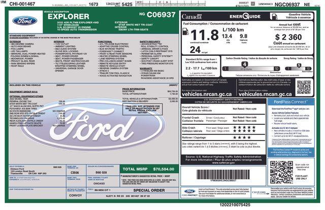used 2022 Ford Explorer car, priced at $38,399
