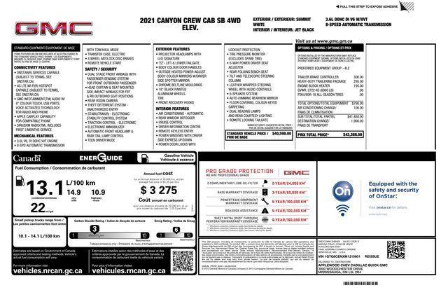 used 2021 GMC Canyon car, priced at $27,993