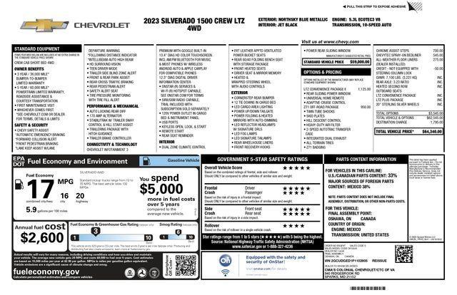used 2023 Chevrolet Silverado 1500 car, priced at $34,793