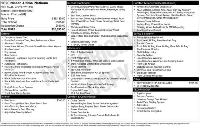 used 2020 Nissan Altima car, priced at $18,293