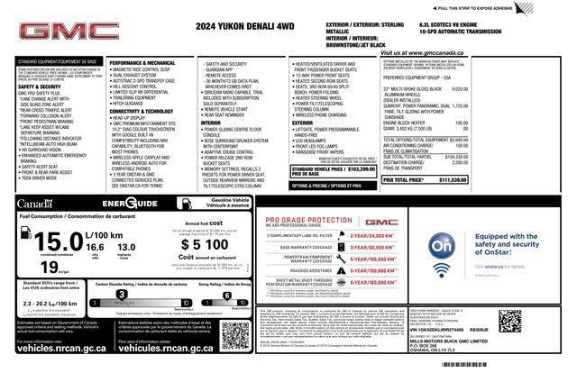 used 2024 GMC Yukon car, priced at $76,500