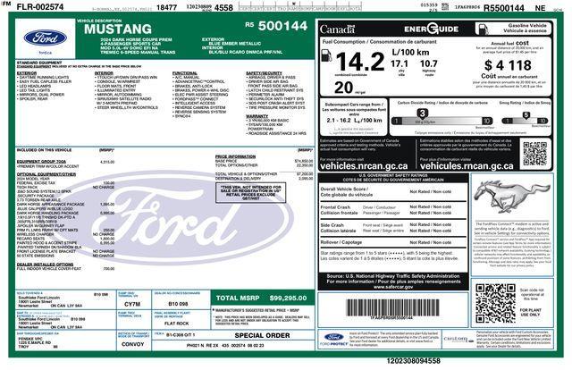 used 2024 Ford Mustang car, priced at $66,993