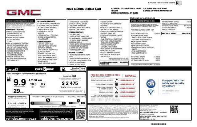 used 2023 GMC Acadia car, priced at $38,500