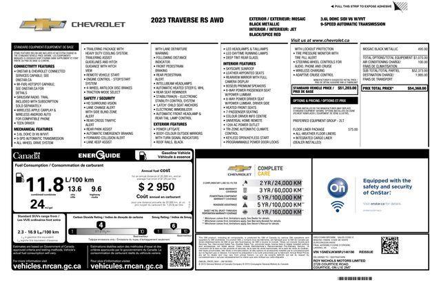 used 2023 Chevrolet Traverse car, priced at $41,993