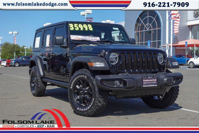 used 2021 Jeep Wrangler car, priced at $33,988