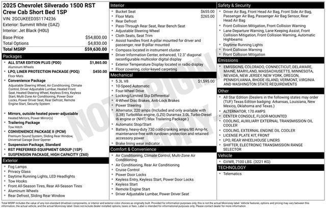 new 2025 Chevrolet Silverado 1500 car, priced at $53,365