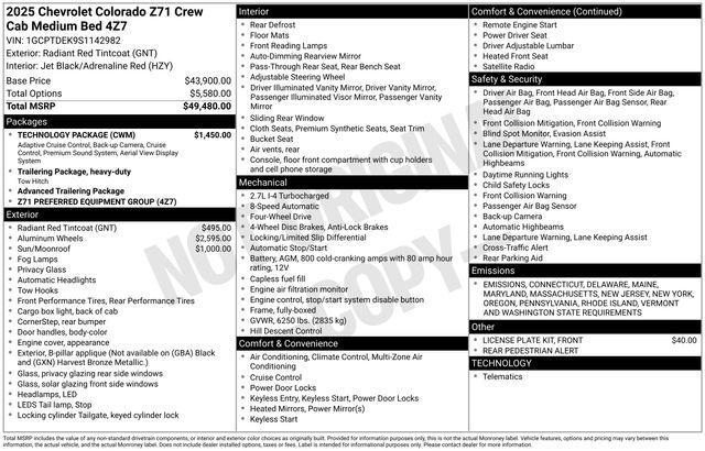 new 2025 Chevrolet Colorado car