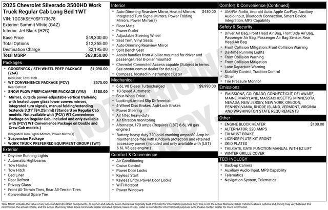 new 2025 Chevrolet Silverado 3500 car, priced at $52,050