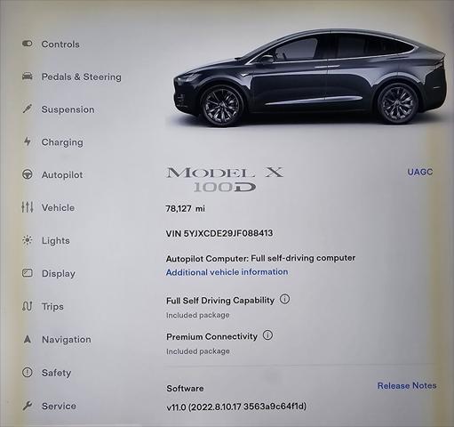 used 2018 Tesla Model X car, priced at $34,447