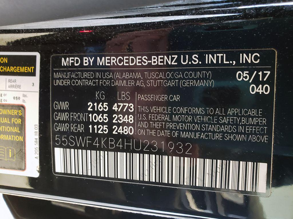 used 2017 Mercedes-Benz C-Class car, priced at $14,350