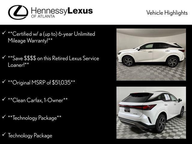 used 2024 Lexus RX 350 car, priced at $49,990