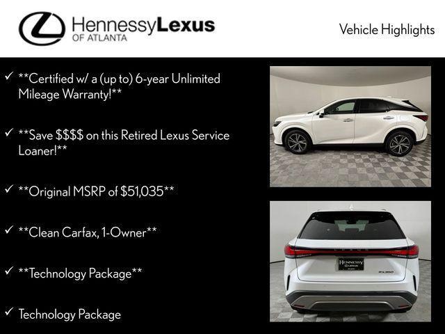 used 2024 Lexus RX 350 car, priced at $46,990