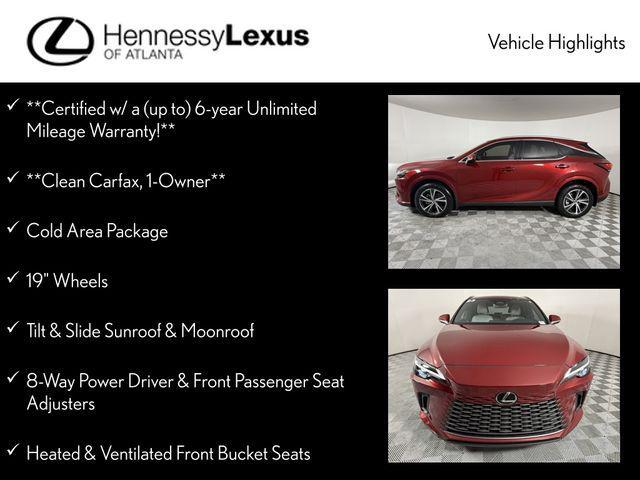 used 2023 Lexus RX 350 car, priced at $53,990