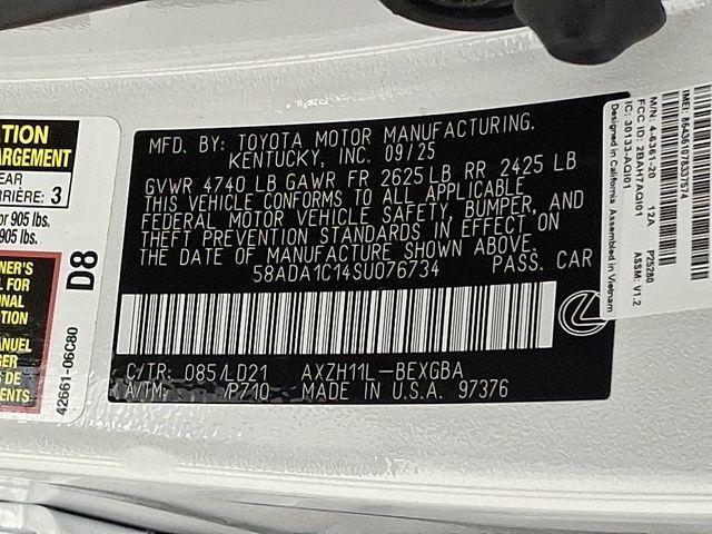 new 2025 Lexus ES 300h car, priced at $51,344