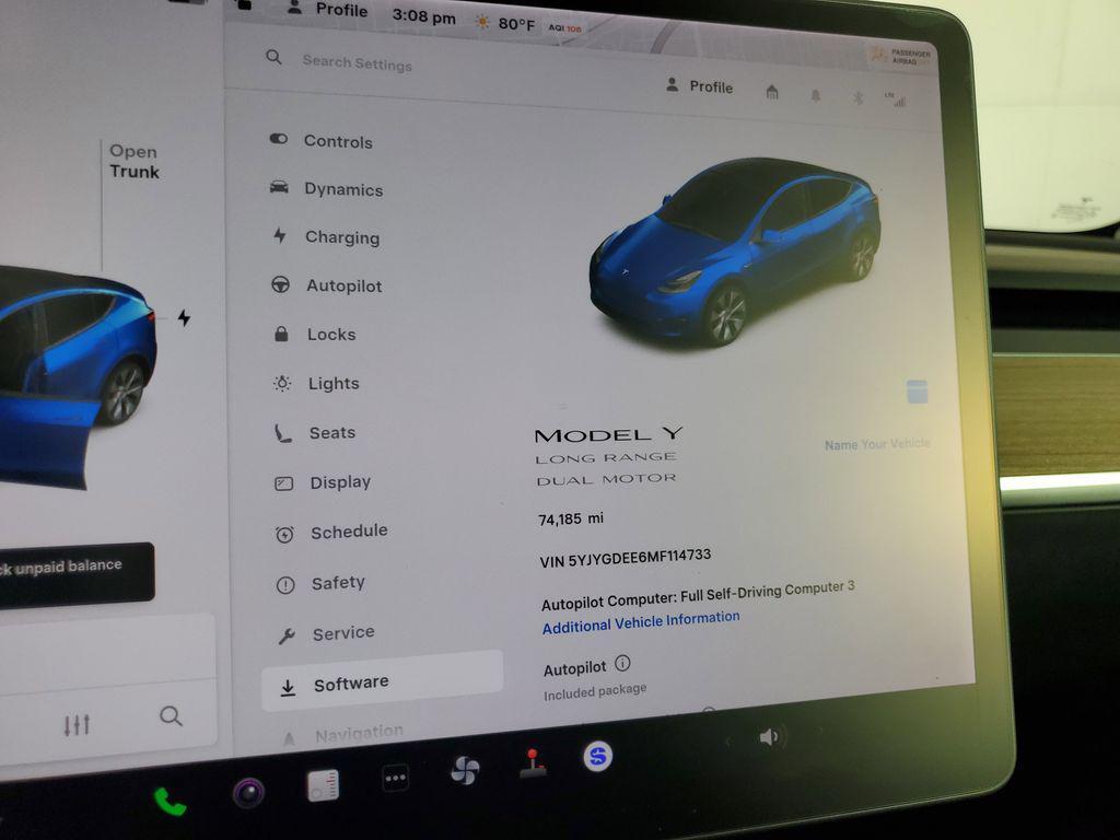 used 2021 Tesla Model Y car, priced at $23,500