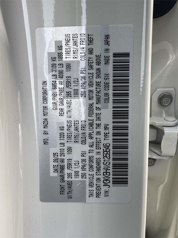 new 2025 Mazda CX-90 PHEV car, priced at $49,795