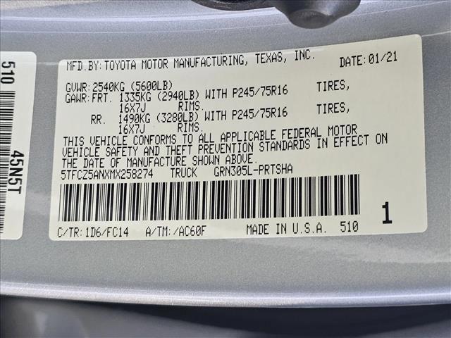 used 2021 Toyota Tacoma car, priced at $34,892