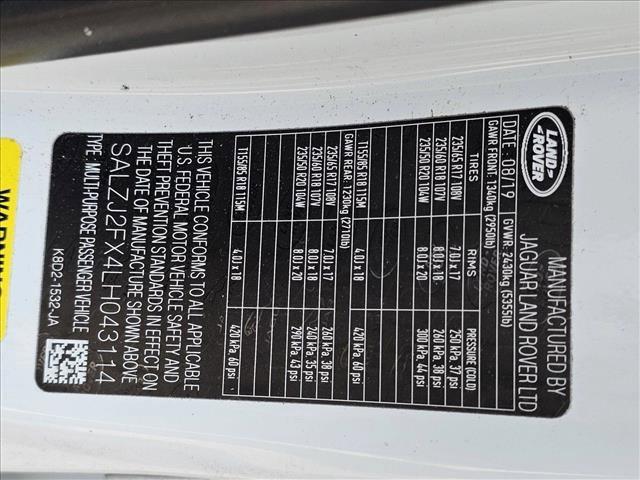used 2020 Land Rover Range Rover Evoque car, priced at $25,594