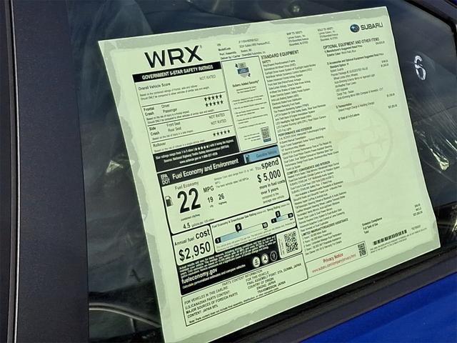 new 2024 Subaru WRX car, priced at $37,262