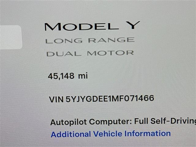 used 2021 Tesla Model Y car, priced at $27,000