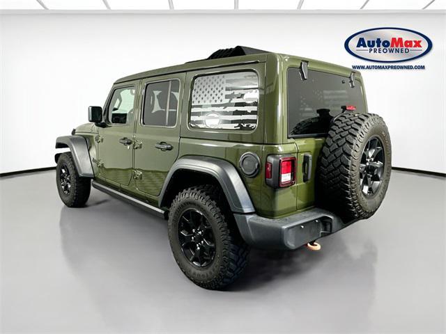 used 2021 Jeep Wrangler car, priced at $35,000