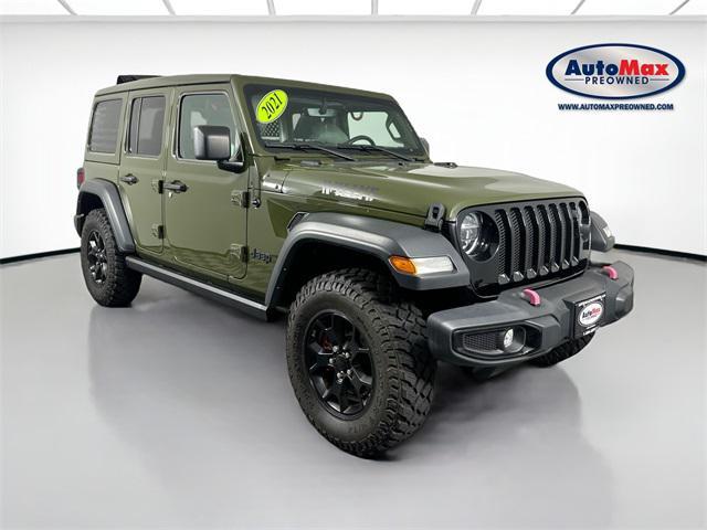 used 2021 Jeep Wrangler car, priced at $35,000