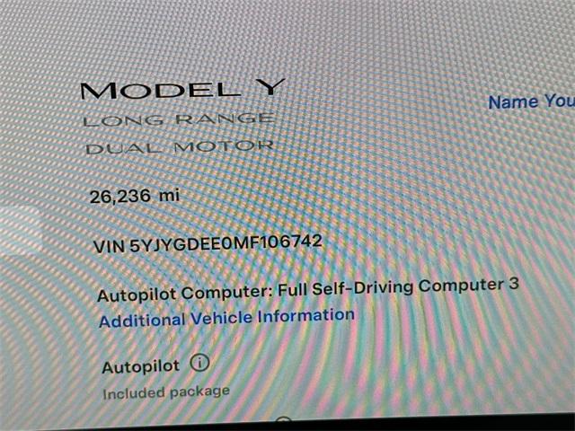 used 2021 Tesla Model Y car, priced at $29,500