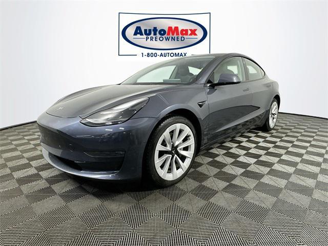 used 2022 Tesla Model 3 car, priced at $27,500