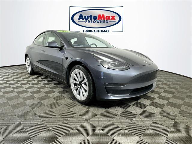 used 2022 Tesla Model 3 car, priced at $27,500