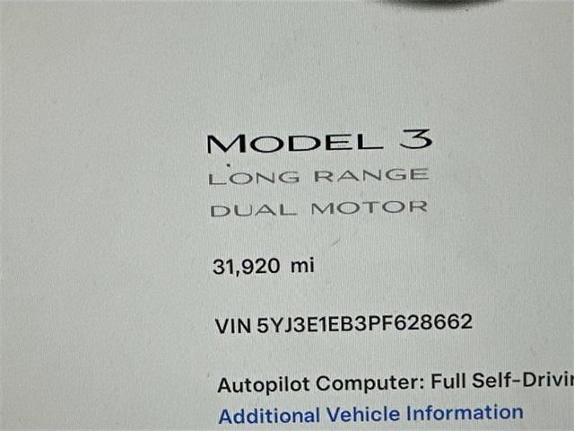 used 2023 Tesla Model 3 car, priced at $28,000