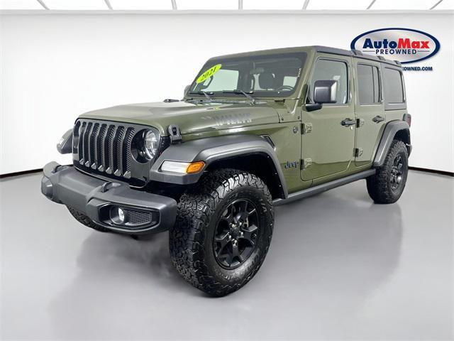 used 2021 Jeep Wrangler car, priced at $30,000