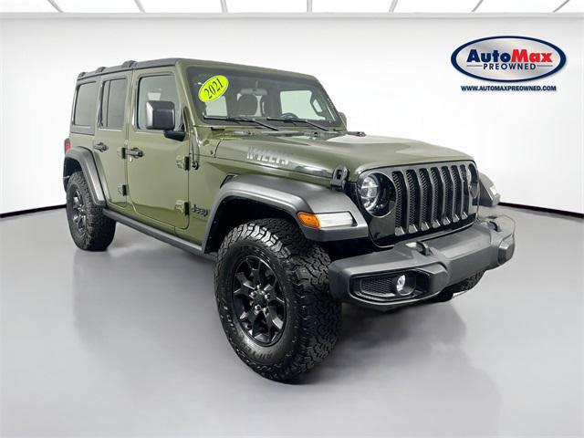 used 2021 Jeep Wrangler car, priced at $30,500