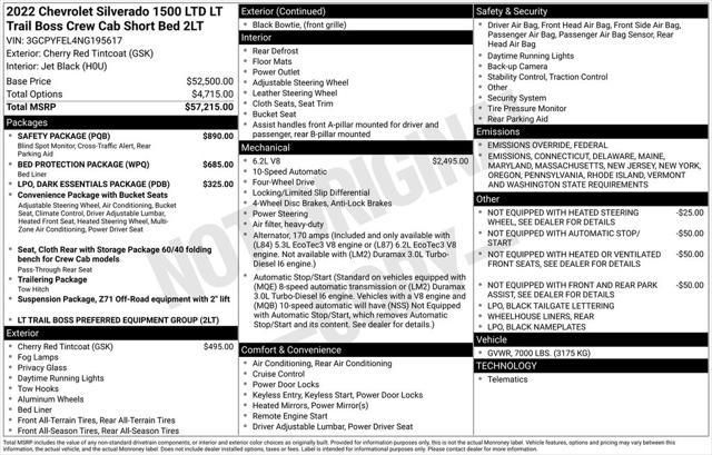 used 2022 Chevrolet Silverado 1500 car, priced at $45,242