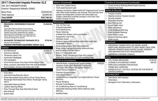 used 2017 Chevrolet Impala car, priced at $17,025