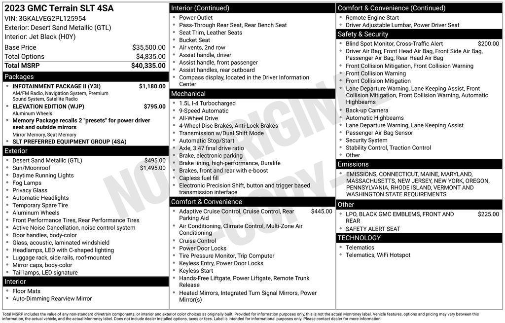used 2023 GMC Terrain car, priced at $24,521