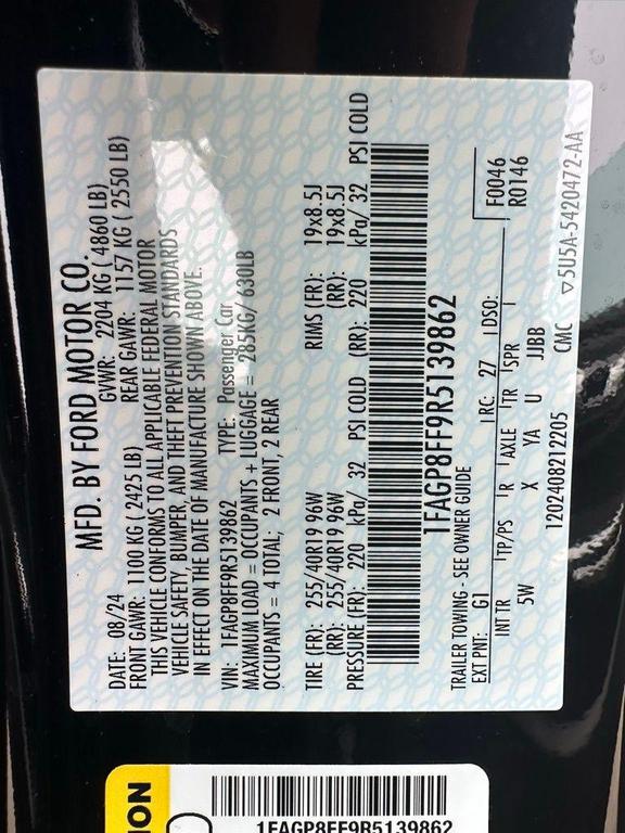 new 2024 Ford Mustang car, priced at $56,578