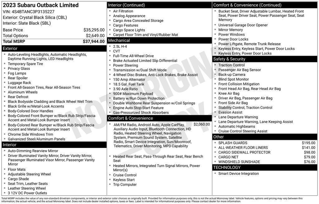 used 2023 Subaru Outback car, priced at $28,988