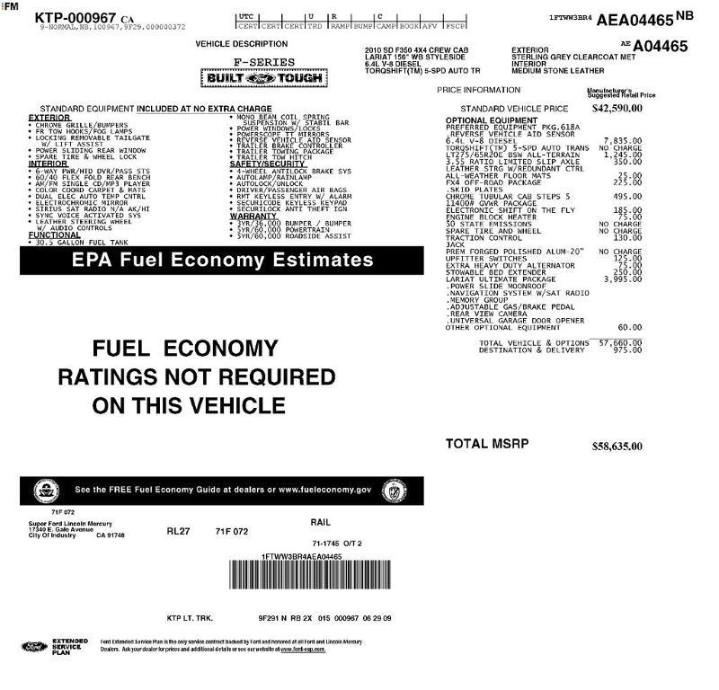 used 2010 Ford F-350 car, priced at $25,988