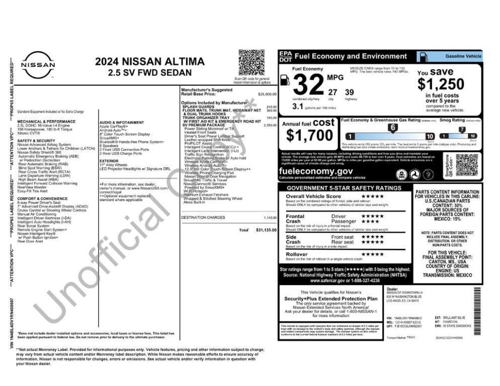 used 2024 Nissan Altima car, priced at $21,988