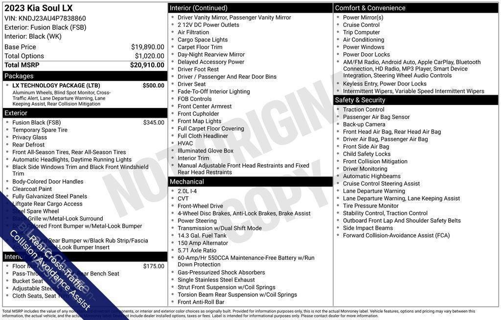 used 2023 Kia Soul car, priced at $17,988