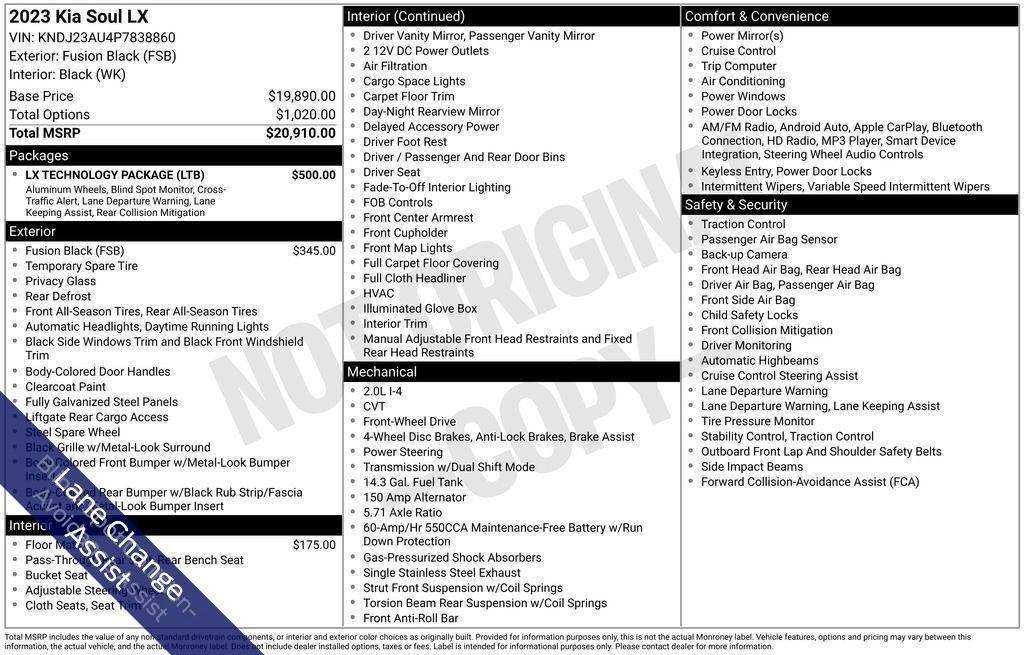 used 2023 Kia Soul car, priced at $17,988