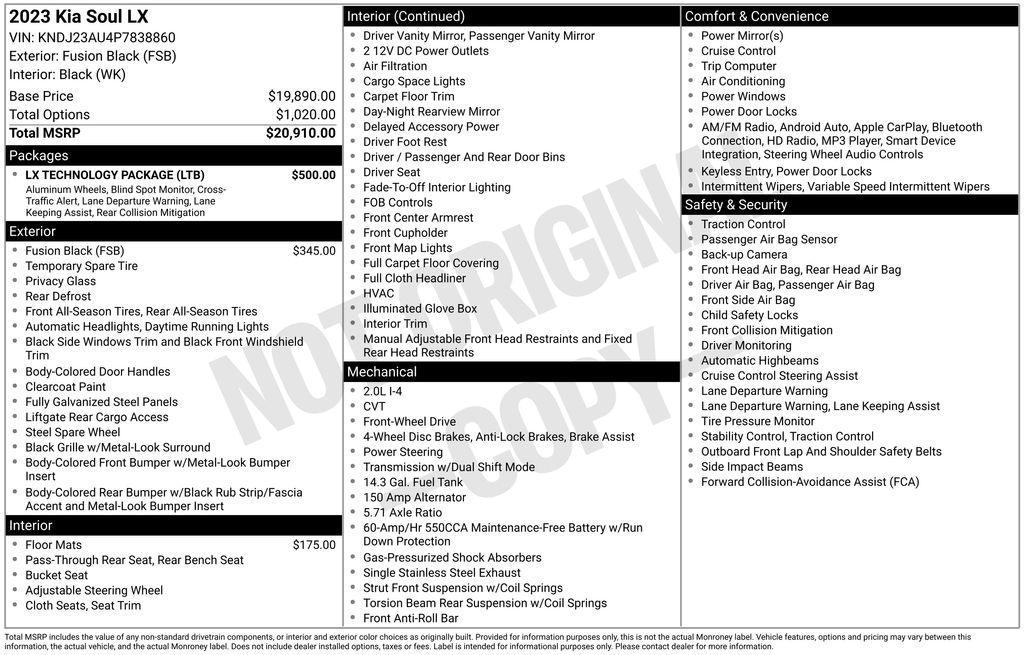 used 2023 Kia Soul car, priced at $17,988