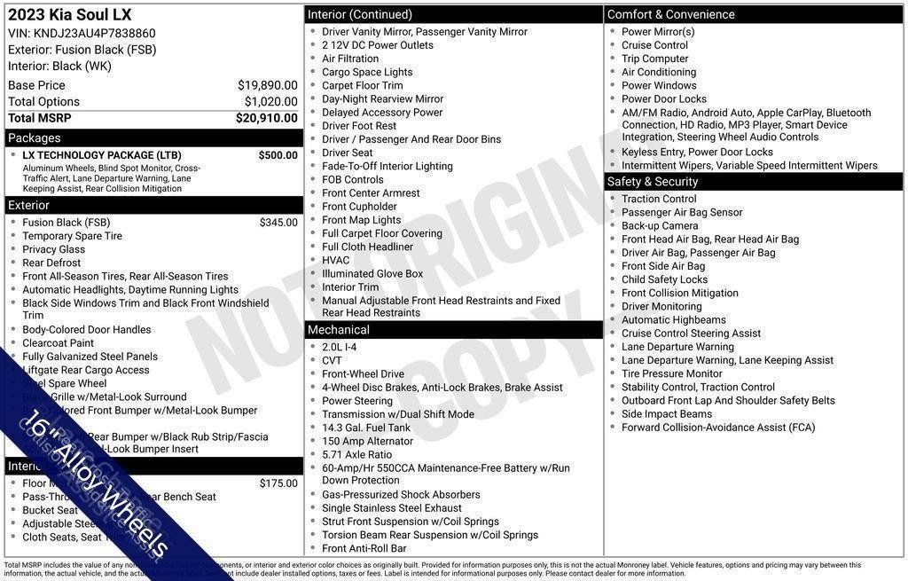 used 2023 Kia Soul car, priced at $17,988