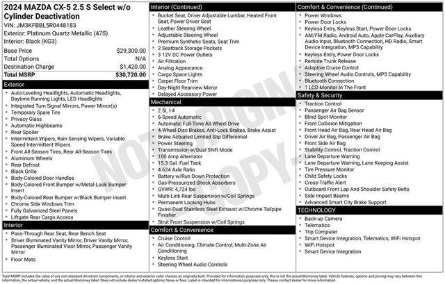 used 2024 Mazda CX-5 car, priced at $25,988